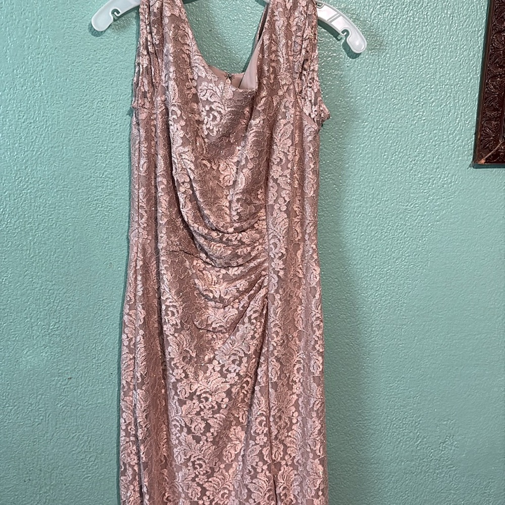 Oleg Cassini Pink Sheath Dress Scoop Neck Sleeveless